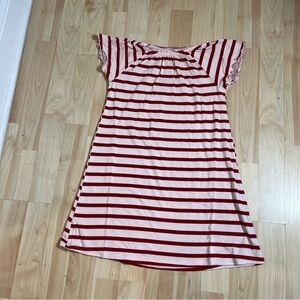 Plain Jane Womens Stripped Short Sleeve Girls Night Gown Size 4-5